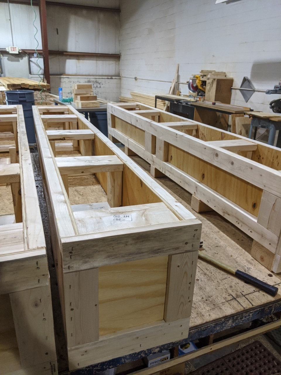 Wooden Crates Inside The Stablishment